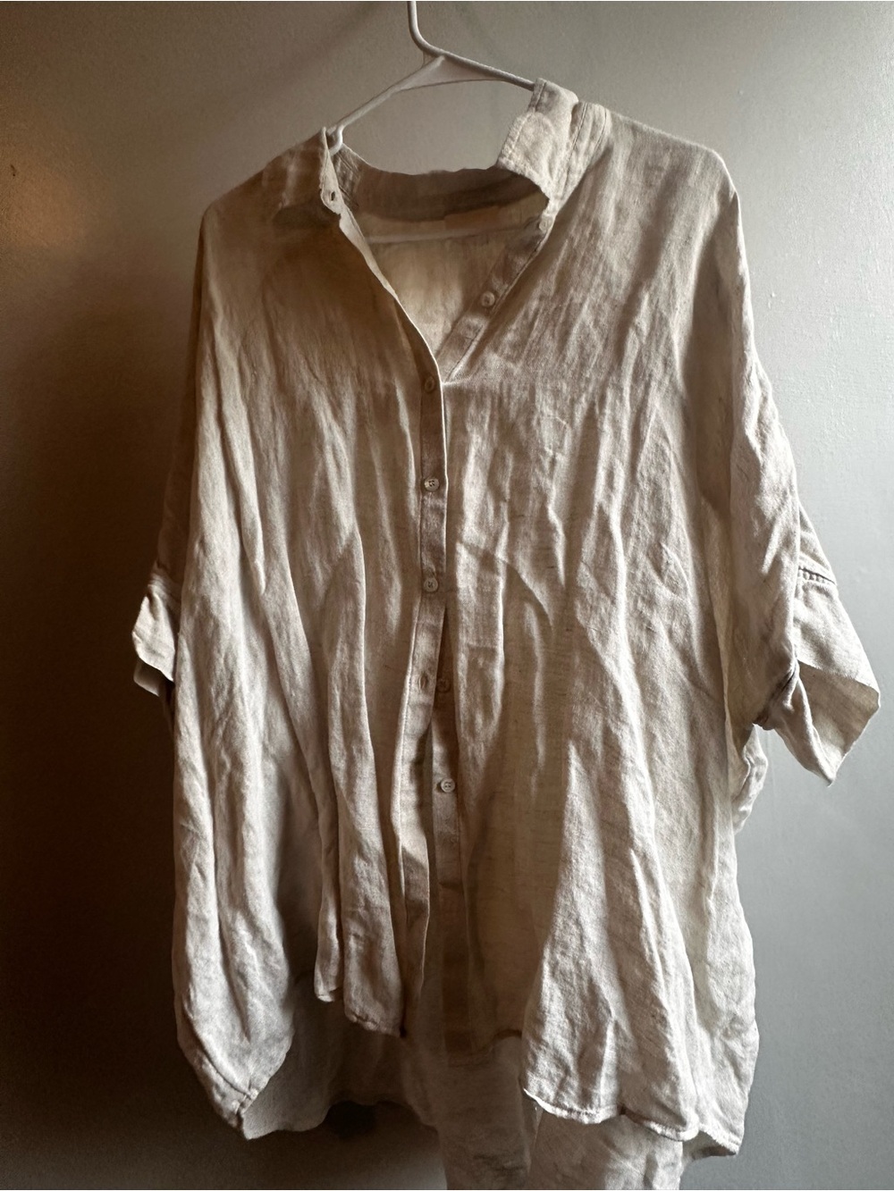 Posse Cream Striped  Cotton Linen blend TOP NWOT EXACTLY AS  PICTURED❤️ - Picture 4 of 12